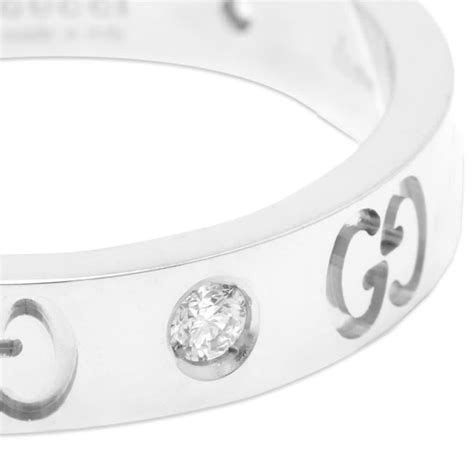 gucci icon thin band in white gold|18k White Gold And Black Icon Thin Band .